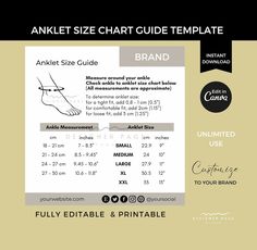 This Templates item by designerpagestudio has 31 favorites from Etsy shoppers. Ships from United States. Listed on Jul 2, 2024 Size Chart Template, Bracelet Size Guide, Anklets Diy, Ankle Bracelets Diy, Bracelets Easy, Guide Template, Bracelet Size Chart, Reference Chart, Chart Template