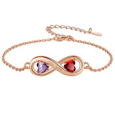 PRICES MAY VARY. 💗💗[PERSONALIZED INFINITY LOVE BRACELETS] Custom your unique infinity bracelet with meaningful initials, names, symbols and 2 heart-shape stunning and shining birthstones, great to show off your personality, forever love & infinite friendship. 💗[MATERIAL & SIZING OF BRACELETS FOR WOMEN] Crafted from high-quality 925 sterling silver for a lasting and elegant design, our personalized name bracelet for women is hypo-allergenic, lead free & nickel free and will not tarnish. It is Love Symbol, Mothers Bracelet, Infinity Charm, Birthday Jewelry, Infinity Jewelry, Infinity Love, Everyday Gifts, Birthstone Bracelet, Birthstone Bracelets