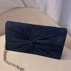 Nwt Sparkly Blue Formal Bag With Strap Or Clutch Navy Rectangular Shoulder Bag For Evening, Navy Rectangular Evening Shoulder Bag, Elegant Blue Crossbody Clutch, Chic Navy Shoulder Bag For Evening, Blue Crossbody Clutch For Evening, Elegant Blue Crossbody Evening Bag, Elegant Blue Shoulder Bag Clutch, Blue Clutch Shoulder Bag, Elegant Blue Bag For Night Out