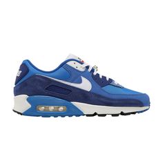 Find NIKE Air Max 90 Se 'first Use Pack Signal on Editorialist. Air Max 90 SE 'First Use Pack - Signal Blue' Nike Air Max 90 Se, 90s Shoes, Mens Nike Air, Nike Air Max 90, Vintage Logo, Saucony Sneaker, Sneaker Head, Air Max Sneakers, Air Max