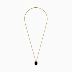 Effy Men's 14K Yellow Gold Onyx and Diamond Pendant Gold Yellow, Diamond Pendant, Round Diamonds, Onyx, Emerald, Yellow Gold, Pendant, Yellow, Gold