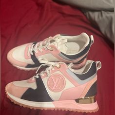 Louis Vuitton Pink Suede Sneakers Light Scuff On Front And Light Scuff On Side Worn 3 Times They Are In Good Condition Shoes Louis Vuitton, Louis Vuitton Sneakers, Louis Vuitton Pink, Louis Vuitton Shoes, Pink Suede, Suede Sneakers, Womens Shoes Sneakers, Shoes Sneakers, Louis Vuitton