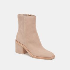 DAPPER BOOTIES TAUPE NUBUCK – Dolce Vita Hoc Summer, Shoes Booties, For Love And Lemons, Tan Leather, Bootie, Block Heels, Latest Fashion, Heel Height, Black Leather