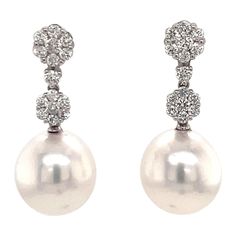 White Gold Drop Earrings, Sea Pearl, South Seas, South Sea Pearls, Sea Pearls, Women Diamond, Pearl Diamond, Gold Drop Earrings, Pink Pearl