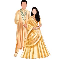 Indian Bride And Groom Illustration, Indian Wedding Couple Illustration, Haldi Caricature, Groom Caricature, Bride Groom Illustration, Wedding Couple Illustration, Marriage Cartoon