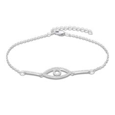 Make a fashion statement with this fashionable diamond bar bracelet. Crafted in sterling silver, this shimmering design features a diamond-lined open eye link flanked by two diamond-adorned bar links. Radiant with 1/5 ct. t.w. of diamonds and a bright polished shine, this 6.5-inch cable chain bracelet with a 1.5-inch extender secures with a lobster claw clasp. Diamond Bar Bracelet, Zales Zales, Diamond Evil Eye, Bar Bracelet, Diamond Bar, Bar Bracelets, Diamond Bracelets, Diamond Stone, Bracelet Designs