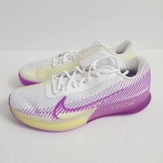 Nike Womens Court Air Zoom Vapor 11 Hc Tennis Shoes Fd9721-101 Size 10 White Purple Condition: New Without Box. Please Note: Style Code On The Shoes May Be Wrong/Misprinted. The Style Code Should Be Dr6965-101. Tennis Ball Crafts, Nike Womens, Tennis Ball, Air Zoom, New Nike, White Nikes, Tennis Shoes, Nike Shoes, Nike Women