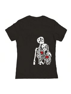 COMFY & COOL: Nearly There offers graphic shirts made of materials that are durable, comfortable, and easy to care for. Whether you're looking for a funny, inspirational, or pop-culture-inspired graphic shirt, we've got you covered.Pop Creature Till Death Halloween Graphic Ladies Cotton T-Shirt Black Casual  Short Sleeve  Halloween,Letter    Women Clothing, size features are:Bust: ,Length: ,Sleeve Length: Halloween Letters, Halloween Graphic, Graphic Shirt, Black Casual, Graphic Shirts, Cotton T Shirt, All Fashion, Women Clothing, Womens Tees