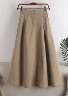 Trendy Dresses Formal, Skirt Korean, Cottagecore Clothes, Long Skirt Fashion, Modest Dresses Casual, Rock Outfit, Linen Fashion, Women's Skirt, Langer Rock