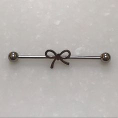 New Boutique Item! Industrial Barbell Body Jewelry For Industrial Piercings Made From 316l Surgical Steel Wearable Length Is 1.5” 14 Gauge Industrial Barbell Jewelry, Industrial Piercings, Ear Piercings Industrial, Pretty Ear Piercings, Industrial Barbell, Industrial Piercing, Bow Ribbon, Body Piercings, Earings Piercings