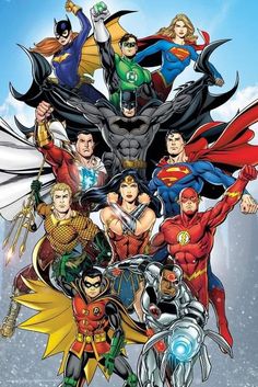 an image of the dc superheros