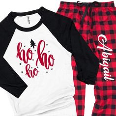 As the saying goes...Ho Ho Ho Merry Christmas! This red and black pajama set will get all your family members in the mood. Nothing says Christmas like family pajamas...say cheese! This set includes a luxe cotton raglan jammie t-shirt in white/black with matching buffalo plaid flannel bottoms. Put the kids to bed in their Christmas pjs and let them rip open those packages Christmas morning. Finish up your final Christmas present touches before going to bed yourself. Your options are endless. This