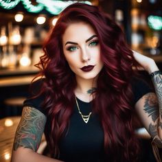 Burgundy With Blonde Hair, Garnet Red Hair Color, Cherry Cola Hair Color With Blonde, Dark Root Hair Colours, Burgundy Hair Blonde Money Piece, Bright Red And Blonde Hair Color, Current Hair Trends 2024, Red Magenta Hair, Red Undertone Hair