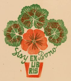 Ex libris by Edward Grabowski for Sisy Bono Ex-Libris Art. we love books. we love libraries. we love art. www.armadaistanbul.com www.armadaistanbulculture.com Fun Logos, Podcast Branding, Bookplate Design, Screen Print Tea Towels, Woodblock Printmaking, Lino Cuts, Poster Flower, Book Of Kells, Book Stamp