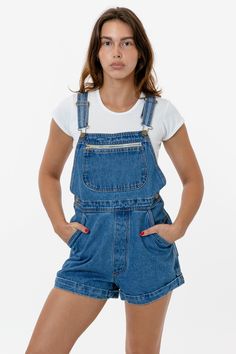 Lou is 5'5 wearing size S Mango Kids, Cuffed Shorts, Denim Overalls, Dungarees, Overall Shorts, Infant Tees, Jeggings, The Go, Overalls