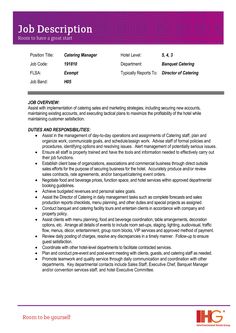 a job description is shown in this document