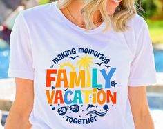 Family Vacation 2024 T-shirt, Making Memories together family tshirt, Family matching shirt, Family Beach trip shirt, Family Vacation shirts. Introducing our Classic Fit Cotton Shirt - the perfect blend of style and comfort. Crafted with premium cotton, this shirt offers a timeless look that's versatile for any occasion. Elevate your wardrobe with this essential piece today!. #family #family vacation #family matching #Shirt #Snorider Family Tshirt, Family Beach Trip, Family Vacation Shirts, Family Beach, Sport T-shirts, Travel Shirts, Vacation Shirts, Making Memories, Family Matching