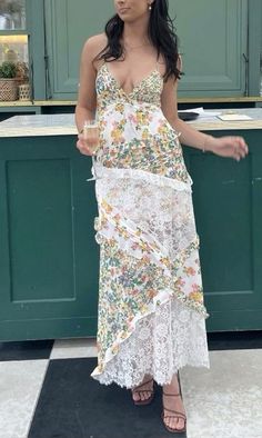 Wedding guest dresses | wedding season | summer dress | formal dress Long Cottagecore Dress, Sundress Party Outfit, Floral Layered Dress, Wedding Italy Dress, Europe Dresses Summer, Garden Party Dress Aesthetic, Summer Brunch Dress, Spring Floral Dresses, Chic Lace Tiered Maxi Dress