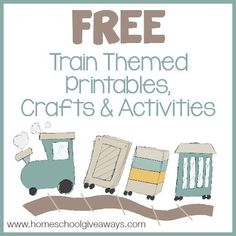 a train themed printable for crafts and activities