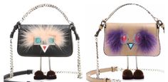 Fendi Micro Baguette Bags with Feets Baguette Bags, Round Eyes, Pink Fur, Baguette Bag, Eye Bags, Burberry Bag, Coach Dinky Crossbody, Kate Spade Crossbody, Baguette