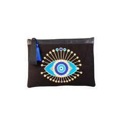 Evil Eye Symbol, The Evil Eye, Jute Fabric, Eye Symbol, Everyday Outfit, Phone Wallet, Small Items, Evil Eye, Everyday Outfits