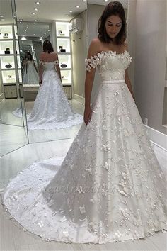 NumberSea - NumberSea Cheap Off Shoulder A - line Long Wedding Dresses Lace Bridal Dresses,MW333 Wedding Dresses Near Me, Bridal Dresses Lace, Lace Bridal, Dresses Lace, Long Wedding Dresses, Ball Gowns Wedding, A-line Wedding Dress, Bridal Lace, Ball Gown Wedding Dress