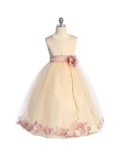 Introducing the Girls Blush Multi Color Satin Top Petal Flower Girl Dress 2-14, a truly enchanting ensemble that will make your little girl feel like a princess. Created by Kids Dream, this dress is a testament to elegance and sophistication. The satin bodice exudes grace, while the delicate floating flower petals inside the skirt add a touch of whimsy. To complete the look, a matching 3D floral adornment sits gracefully on the dress. Designed to captivate, this beautiful dress is perfect for any special occasion. The soft and feminine blush color of this dress adds a charming allure that is hard to resist. The meticulous attention to detail in the design is evident, showcasing the craftsmanship and artistry that went into its creation. Your sweet girl will shine as she twirls and dances i Spring Princess Dress For First Communion, Pink Tutu Dress For First Communion In Spring, Spring Princess Cream Tutu Dress, Pink Spring Dress For First Communion, Pink Dress For First Communion In Spring, Princess Style Cream Tutu Dress For Spring, Pink Dress For Spring First Communion, Spring Princess Cream Dress, Spring Princess Style Cream Dress