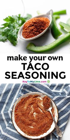 the ingredients to make your own taco seasoning