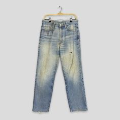 "Size 31x28 Vintage 90s Edwin Classic Faded Blue Jeans Stonewash Jeans 1990s Edwin Light Wash Denim Distressed Jeans Stone Washed W31 Please contact me for any questions about this clothing before buying. SIZE MEASUREMENTS :- WAIST : 31\" inches HIPS : 42\" inches THIGH: 24\" inches  LEG OPENING : 15\" inches RISE : 12\" inches INSEAM : 28\" inches OUTSEAM (TOTAL LENGTH) : 39.5\" inches WEIGHT : 0.68 kg Condition : Distressed faded dirty jeans Good Vintage Conditions. Please pay close attention to measurements provided. Do not rely on tag size as pre-worn items may have been  altered, stretched or shrunk & vintage sizes do not directly translate the modern sizes. The best way to ensure a correct fit is to compare our measurements  with the measurements of a similar item that you know fits High Rise Distressed Washed Blue Jeans, Washed Blue High-rise Distressed Jeans, High Rise Washed Blue Distressed Cropped Jeans, High Rise Distressed Washed Blue Cropped Jeans, Distressed High Rise Cropped Jeans In Washed Blue, Faded Distressed Mid-rise Cropped Jeans, Mid-rise Distressed Faded Cropped Jeans, Distressed Medium Wash Cropped Rigid Denim Jeans, Faded Distressed Denim Cropped Jeans