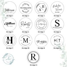 the logos for different businesses and their designs