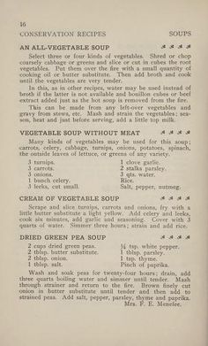 an old recipe is shown in black and white