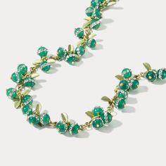 The Berry Emerald Necklace emanates elegance and sophistication. Crafted of brass, this stunning piece of jewelry is set with an eye-catching emerald, making it the perfect accompaniment for any sophisticated look. DETAILS Plating: 18K Gold Materials: 18K Gold on brass, Agate，Moissanite Measurements: Length:   13.39"(34cm)  + Extender: 3.54"(9cm) Weight:   30.31 g There will be a little difference among different production batches of products due to the variation of natural materials. Wedding Gift For Girl, Berry Necklace, Diamond Star Necklace, Fruit Necklace, Star And Moon Necklace, Diamond Evil Eye, Lucky Bracelet, Gift For Wedding, Evil Eye Earrings