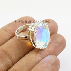 Angel Aura Quartz, Angel Aura, Aura Quartz, Quartz Ring, Ring Gemstone, Rings For Her, Ring Wedding, Ring Handmade, Gemstone Ring