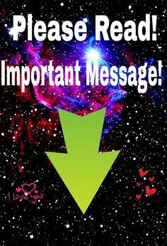 the message please read important message with an arrow pointing up to it's center