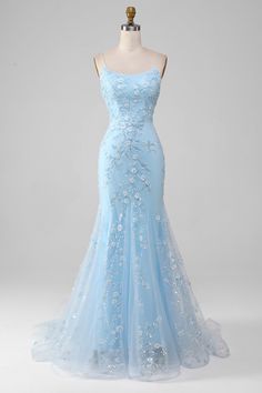 Fit N Flare Prom Dress, Prom Dresses Hourglass Shape, Prom Dresses Light Blue, Prettiest Dresses, Trumpet Prom Dress, Black Lace Formal Dress, Prom Dress Elegant, Black Lace Evening Dress, Formal Ideas