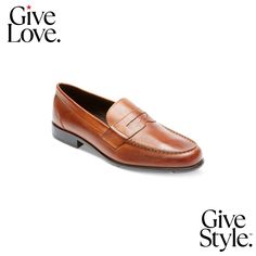 in stock Classic Cognac Loafers For Business Casual, Classic Cognac Moc Toe Loafers, Classic Cognac Moccasins With Round Toe, Classic Cognac Almond Toe Loafers, Cognac Slip-on Dress Shoes For Business Casual, Classic Almond Toe Dress Shoes For Fall, Classic Slip-on Dress Shoes For Fall, Penny Loafer, Classic Collection