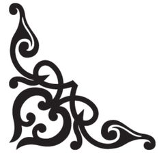 a black and white image of an ornate design on a white background, with the word's name below it