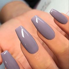 28 Nails Included, Adhesive Tabs, Pink Gel Glue, Manicure Stick And Mini File Included, New And Unused Gray Nail Polish, Gray Nail, Mauve Nails, September Nails, Subtle Nails, Gray Nails, Acrylic Nails Coffin Short, Acrylic Nails Coffin, Classy Nails