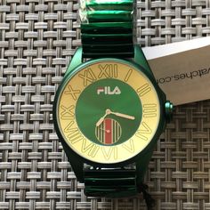 Fila Fa0751 Vintage 751 Women’s Roman Emerald Green Stretch Band Analog Watch . Casual Green Analog Watch, Green Analog Watch As A Gift, Crystal Watches, Stretch Band, Small Tote Bag, Stretch Bands, Fitness Activities, Analog Watch, Activity Tracker