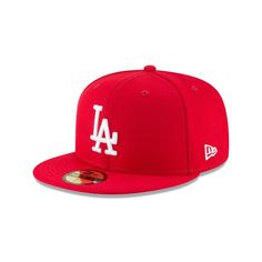 LOS ANGELES DODGERS SCARLET BASIC 59FIFTY FITTED – New Era Cap Chicago Cubs World Series, Dodgers Logo, Sports Meet, Red Crown, New Era Fitted, New Era Cap, New Era 59fifty, Fitted Caps, Los Angeles Dodgers