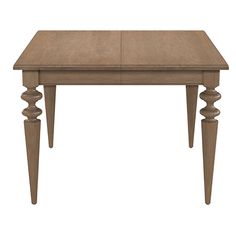 Made in the U.S. by Ethan Allen artisans Custom-crafted from maple or birch, or from oak Large rectangular table (72"l x 42"w) extends to 112"l with two leaves; seats up to 8 Midsize rectangular table (62"l x 38"w) extends to 82"l with one leaf; seats up to 6 Square table (42" sq.) expands to 62"l with one leaf; seats up to 6 Prefer a fixed top? Click here to update. Additional finishes are available for order in Design Centers. | Custom Extension Dining Table, Square (42"x 42"), Pumice, Leg: Gu Dining Table Square, Custom Dining Tables, Table Square, Textured Top, Extension Table, Extension Dining Table, Square Dining Tables, Square Table, Ethan Allen