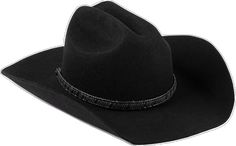 Western Style Felt Hat For Rodeo, Western Felt Hat For Rodeo, Western Style Black Top Hat For Western-themed Events, Western Style Fitted Top Hat For Rodeo, Western Style Top Hat With Short Brim For Ranch, Western Hat Bands For Western-themed Events, Western Short Brim Top Hat For Ranch, Western Style Black Hat For Western-themed Events, Western Black Hat For Western-themed Events