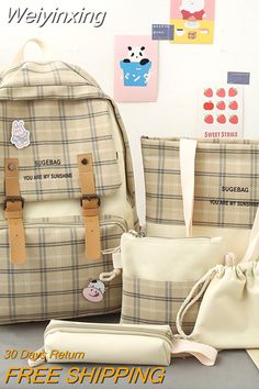 Shipping: Worldwide Express Shipping AvailableDelivery time: 🚚7-15Days Fast ShippingReturns: Fast refund,💯100% Money Back Guarantee.SPECIFICATIONSTechnics: casual backpackStyle: CasualSize: 29cmX13cmX40cmRain Cover: NoPattern Type: PlaidOrigin: Mainland ChinaModel Number: Student backpackMain Material: nylonLining Material: PolyesterItem Type: BackpacksInterior: Computer InterlayerHandle/Strap Type: Soft HandleGender: UnisexExterior: Solid BagClosure Type: zipperCarrying System: Arcuate Should Harajuku Large Capacity Backpack For Everyday, Large Capacity Harajuku Backpack, Harajuku Style Large Capacity Backpack For Everyday Use, Everyday Harajuku Rectangular Backpack, Everyday Harajuku Style Rectangular Backpack, Kawaii Backpack For Everyday And Back To School, Kawaii Beige Bags For Students, Kawaii Beige Bag For Students, Kawaii Backpack For Daily Use And Back To School