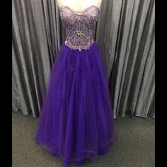 Purple, Also Comes In Pink, White, Turquoise, Lilac,Coral, Royal , Red Purple Gown For Prom Season, Purple Dress With Fitted Bodice For Debutante Ball, Purple Gown With Fitted Bodice For Prom, Purple Evening Dress For Homecoming And Prom, Purple Gown For Debutante Ball During Prom Season, Purple Evening Dress For Debutante Ball, Purple Fitted Dress For Debutante Ball, Purple Gown With Fitted Bodice And Sweetheart Neckline, Fitted Purple Dress For Debutante Ball