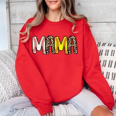 SWEATER/SHIRTS This sweater/shirt is custom made and NOT ready to ship. Custom sweaters and shirts ship in 7/12 business days, usually sooner! Custom Sweaters, Mama Sweatshirt, Not Ready, Sweater Shirt, Custom Made, Sweatshirts