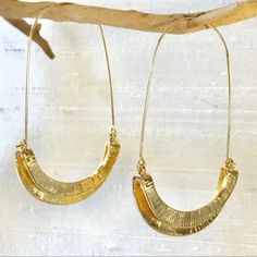 Anthropologie Hoop Earrings With Pretty Hammered Textured Details. Perfect For Everyday! Brand New, No Tags. 2 3/4” Long X 1 1/2” Wide Gold-Plating Over A Zinc Alloy Anthropologie Brand New Without Tags Brass Hoop Wrap Earrings, Everyday Metal Hoop Wrap Earrings, Adjustable Metal Hoop Wrap Earrings, Adjustable Gold Hoop Wrap Earrings, Vintage Emerald Earrings, Cottagecore Earrings, Anthropologie Jewelry Earrings, Striped Earrings, Star Headband