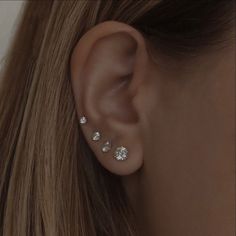 Most likely to never leave your lobes, there’s not an ear diamond studs do not magically adorn. An all-around favorite, she’s easily dressed up or down. 14k gold stud perfection. Sold as a pair 14k yellow gold 1/6 CTW Clarity SI, Color G-H Conflict-free, lab-grown diamonds The brunette model is wearing 1 and 1/2 carat earrings The blonde model is wearing 1, 1/2, 1/4 and 1/6 carat earrings Made to order. Lead time may take 2-5 business days Classic Round Cut Diamond Piercings, Classic Piercings With Diamond Accents In Cubic Zirconia, Classic Cartilage Earrings For Anniversary, Classic Piercings With Diamond Accents And Cubic Zirconia, Classic Diamond Cartilage Earrings With Prong Setting, Classic White Gold Cartilage Earrings With Prong Setting, Classic Diamond Piercing With Brilliant Cut, Classic Diamond Piercings For Wedding, Classic Diamond Wedding Piercings