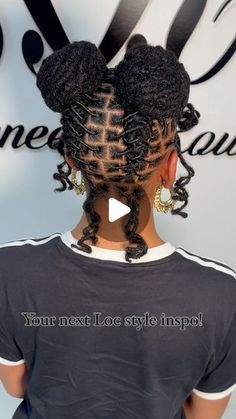 18K likes, 72 comments - renees_rows on June 2, 2024: "Buns and curls for the girls 🥰 What do you guys think about this cute Loc style combo? I Love everything about this look and had fun creating it too. Need help deciding your next look? 🔗 in bio 👆🏾we can decide together. 💎A Luxury service awaits you! Treat yourself. #womenlocstyles #womenwithlocs #locbuns #loccurls #locmaintenance #londonlocs #explorepage #locjourney #loclife #locqueen". Loc Styles With Two Buns, Hairstyles For Dreadlocks For Women, Cute Hairstyles For Long Locs, Loc Space Bun Styles, 2 Ponytail Loc Styles, Space Buns Loc Style, Loc Bun Styles Black Women, Women Dreads Black Hairstyles, Styling Dreadlocks For Women