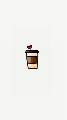 a coffee cup with a heart on top