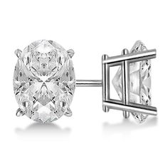 0.50ct. Oval-Cut Diamond Stud Earrings Platinum (G-H, VS2-SI1) Allurez Jewelry, Oval Diamond Earring, Earrings Platinum, Platinum Jewellery, Womens Jewellery, Gold Diamond Earrings Studs, True Winter, Gold Diamond Studs, Jewellery Diamond